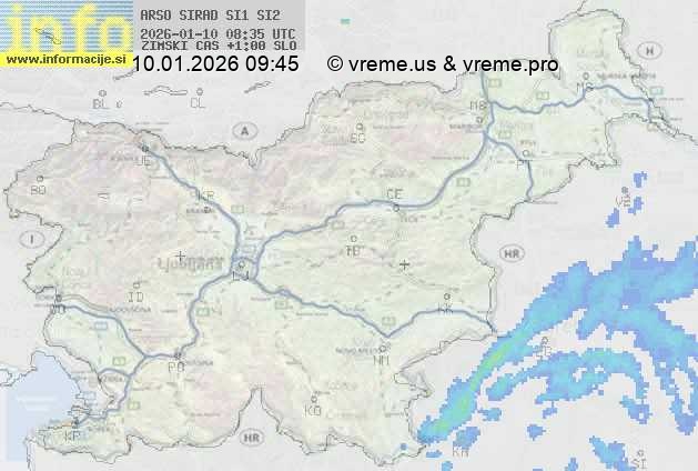 Radarska karta padavin