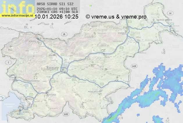 Radarska karta padavin