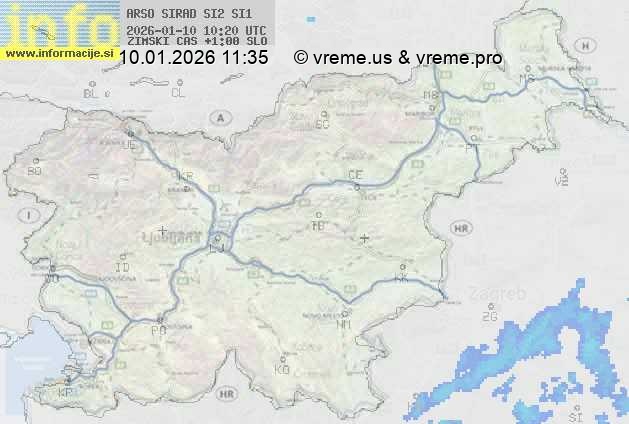 Radarska karta padavin