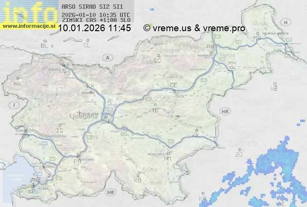 Radarska karta padavin