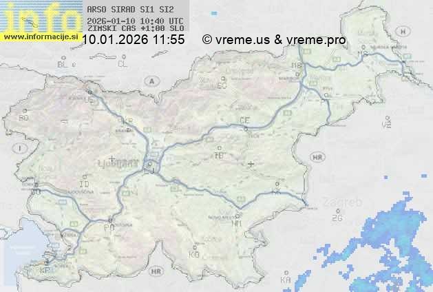 Radarska karta padavin