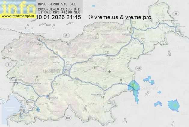 Radarska karta padavin