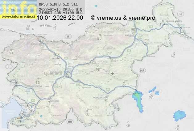 Radarska karta padavin