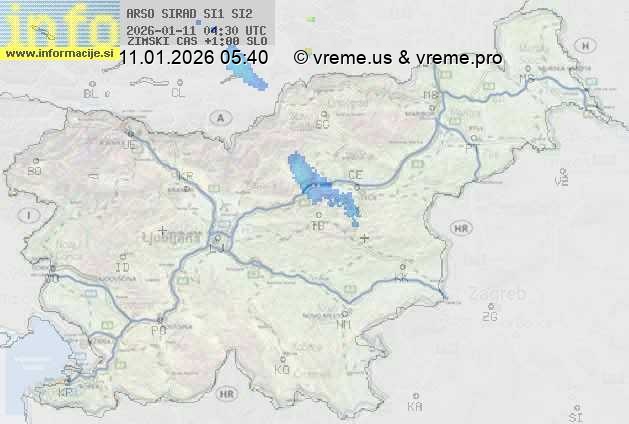 Radarska karta padavin