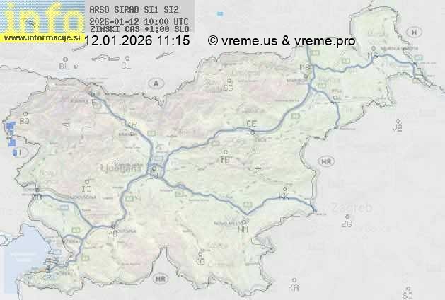 Radarska karta padavin