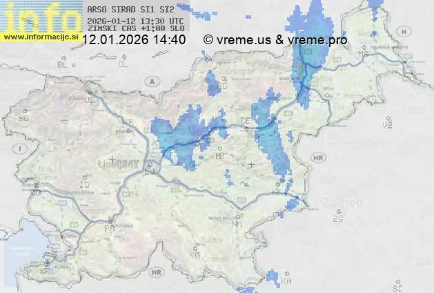 Radarska karta padavin