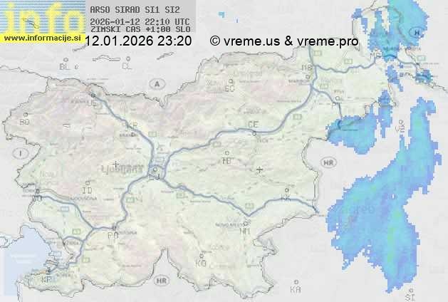 Radarska karta padavin