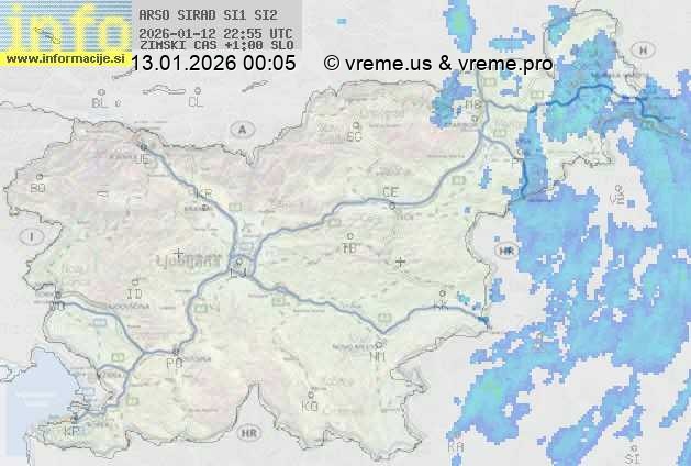 Radarska karta padavin