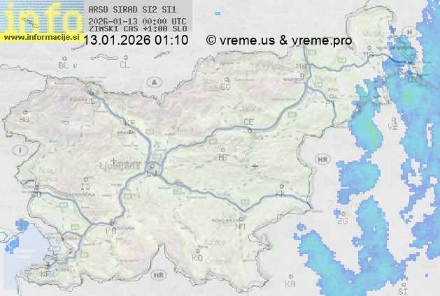 Radarska karta padavin