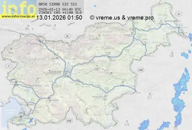 Radarska karta padavin