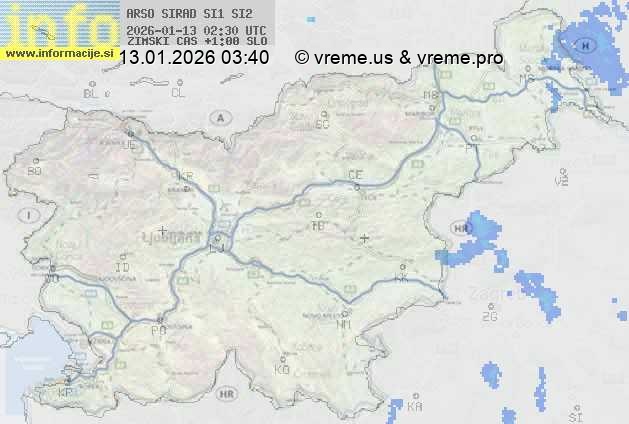 Radarska karta padavin