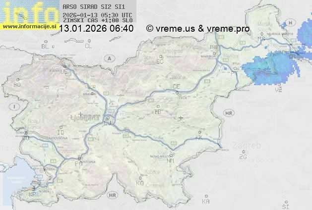 Radarska karta padavin