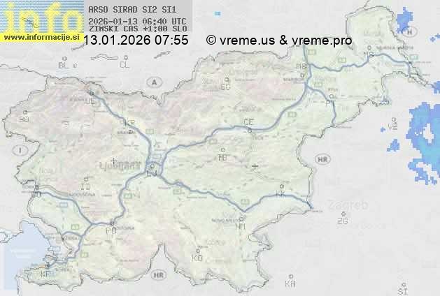 Radarska karta padavin