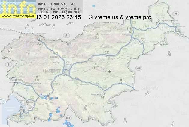 Radarska karta padavin