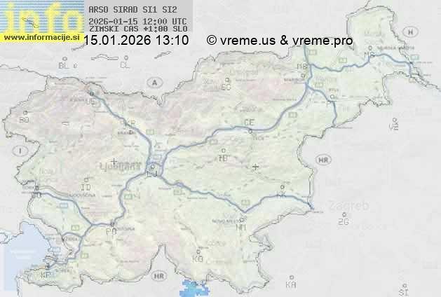 Radarska karta padavin