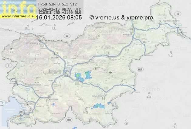 Radarska karta padavin