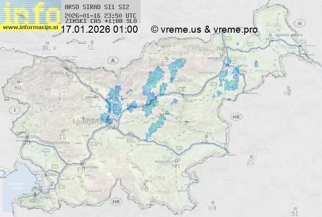 Radarska karta padavin