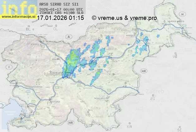 Radarska karta padavin