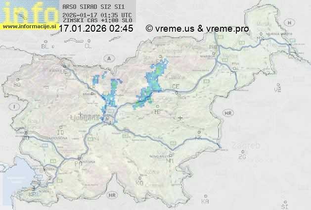 Radarska karta padavin