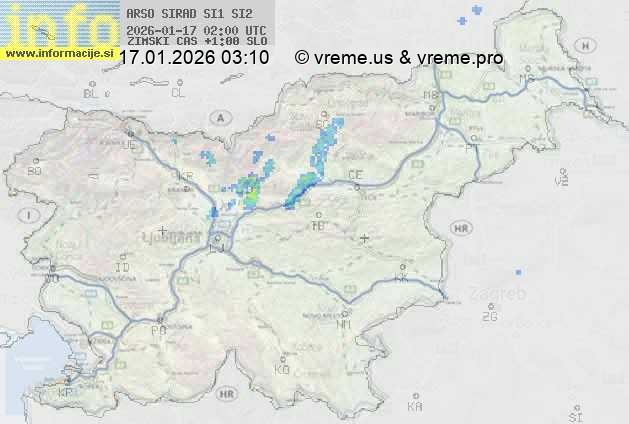 Radarska karta padavin