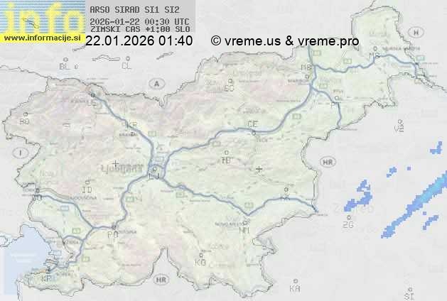 Radarska karta padavin