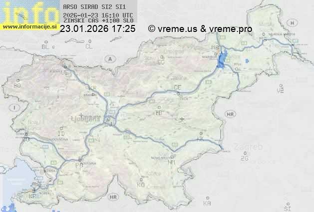 Radarska karta padavin