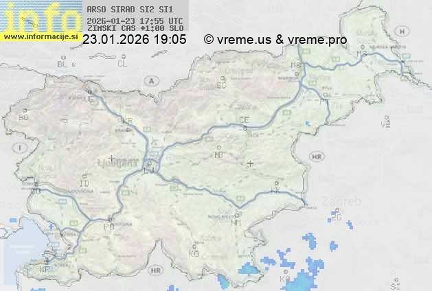Radarska karta padavin