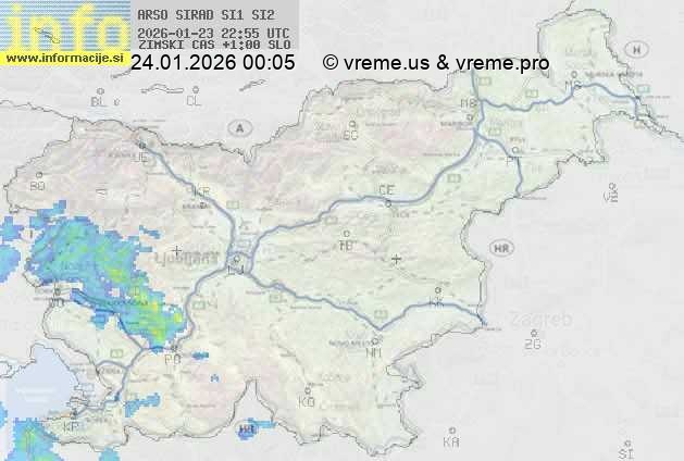 Radarska karta padavin