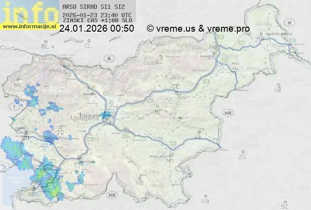 Radarska karta padavin