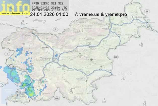 Radarska karta padavin