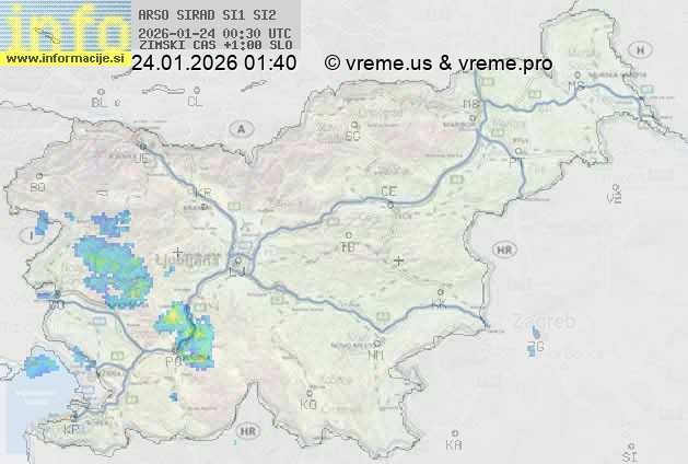 Radarska karta padavin