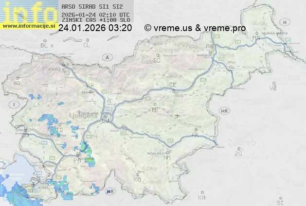 Radarska karta padavin