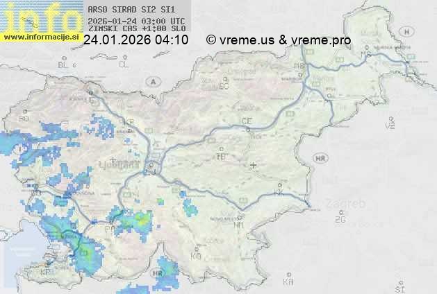 Radarska karta padavin