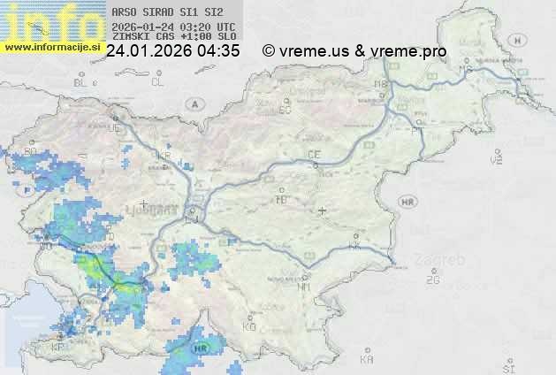 Radarska karta padavin