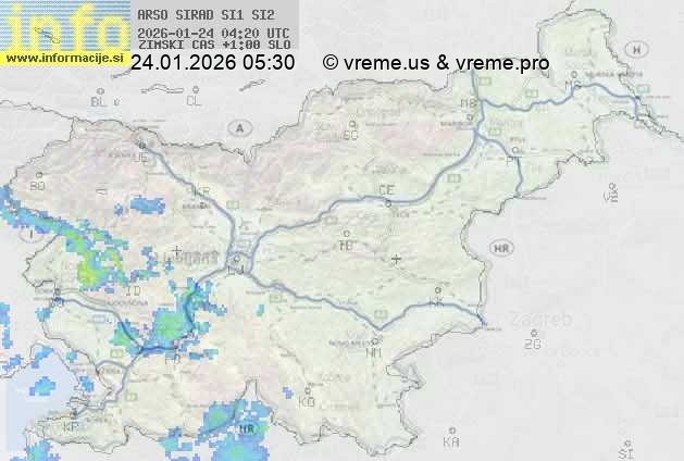 Radarska karta padavin