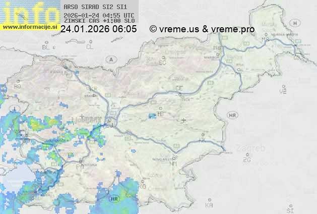 Radarska karta padavin