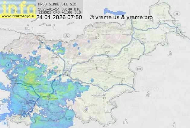 Radarska karta padavin