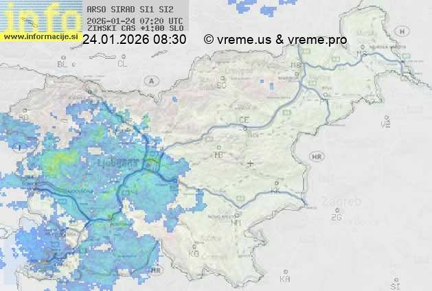 Radarska karta padavin