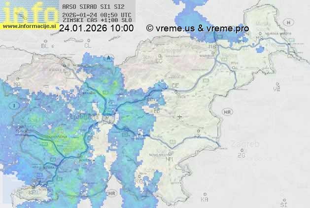Radarska karta padavin