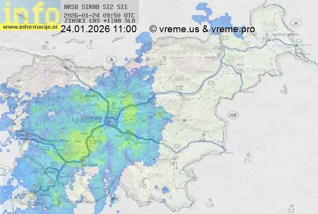 Radarska karta padavin
