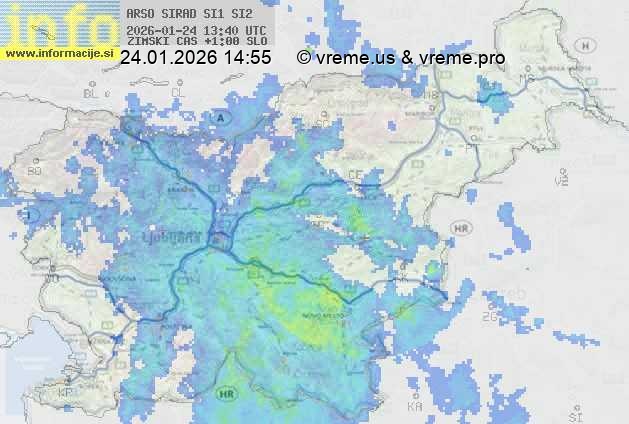 Radarska karta padavin