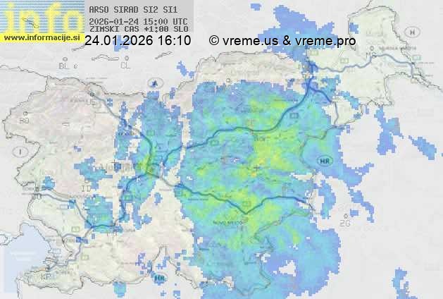 Radarska karta padavin