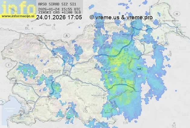 Radarska karta padavin