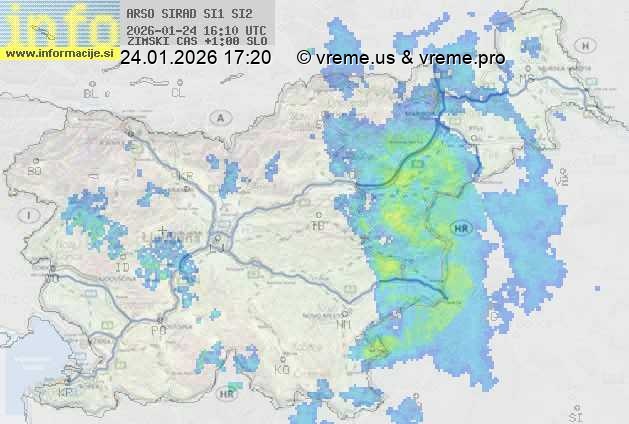 Radarska karta padavin