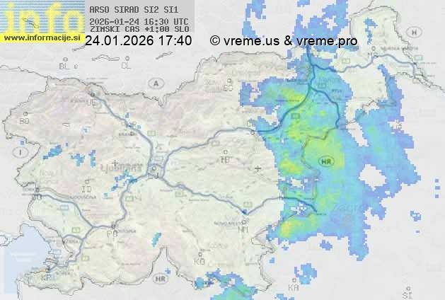 Radarska karta padavin