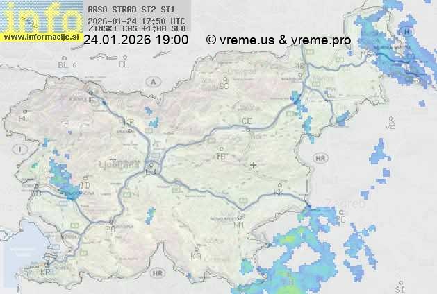 Radarska karta padavin