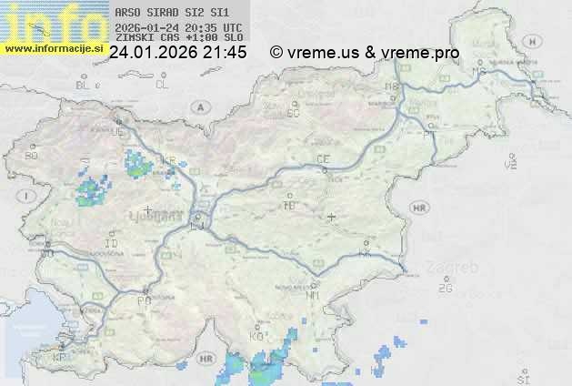 Radarska karta padavin