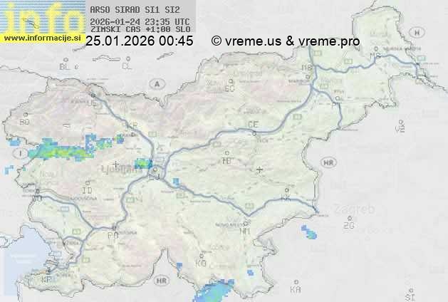 Radarska karta padavin