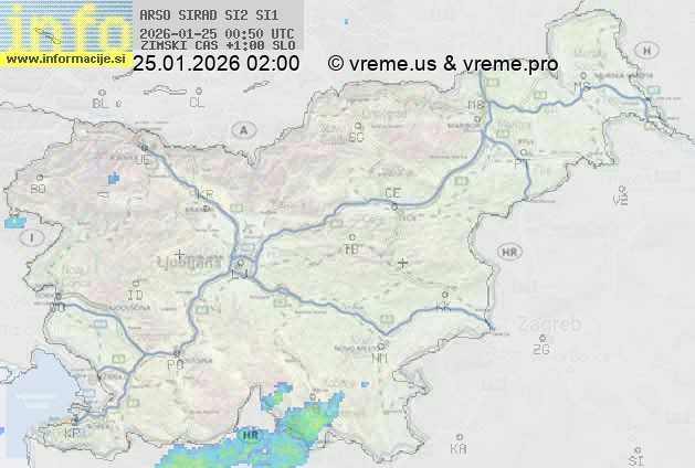 Radarska karta padavin