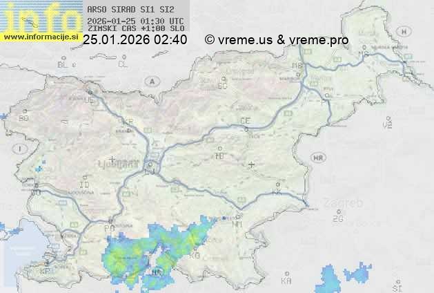 Radarska karta padavin